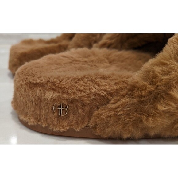 Women's ANINE BING Lizzie Faux Fur Slide in Camel Size 37 (US 7) WORN ONCE! - Picture 4 of 10